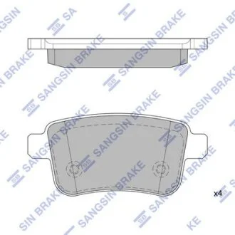 Комплект гальмівних накладок, дискове гальмо Hi-Q (SANGSIN) SP4158