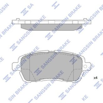 Комплект гальмівних накладок, дискове гальмо Hi-Q (SANGSIN) SP4138