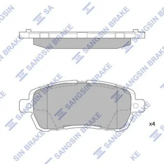 Комплект гальмівних накладок, дискове гальмо Hi-Q (SANGSIN) SP4138