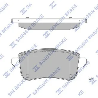 Комплект гальмівних накладок, дискове гальмо Hi-Q (SANGSIN) SP1903A