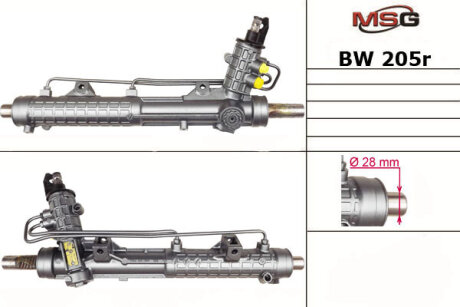 Рульова рейка з ГПК BMW 3 (E46) 99-05 (відновлена з ZF) MSG BW205R