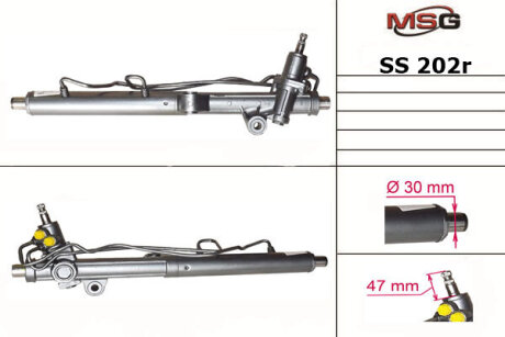 Рульова рейка з ГПК SsangYong Rexton/Kyron 01-11 (відновлена з MANDO) MSG SS202R