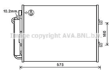 AVA RENAULT Радіатор кондиціонера (конденсатор) з осушувачем Twingo II 07- AVA COOLING RTA5454D (фото 1)