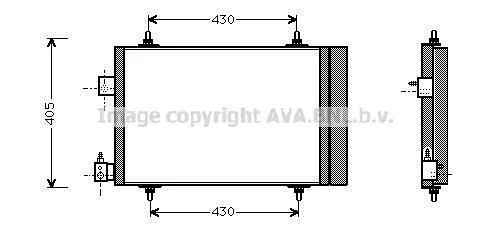 AVA PEUGEOT Радіатор кондиціонера (конденсатор) 406 99-, 607 00- AVA COOLING PEA5193D (фото 1)