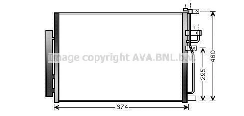 AVA OPEL Радіатор кондиціонера (конденсатор) Antara, Chevrolet Antara AVA COOLING OLA5436D (фото 1)