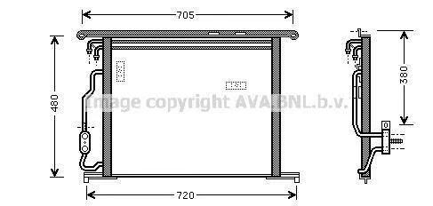 AVA DB Радіатор кондиціонера (конденсатор) S-Class W220 98- AVA COOLING MSA5280 (фото 1)
