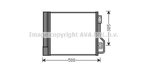 AVA DB Радіатор кондиціонера (конденсатор) з осушувачем Smart Fortwo 07- AVA COOLING MCA5013D (фото 1)