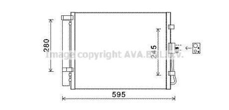 AVA KIA Радіатор кондиціонера (конденсатор) з осушувачем Soul 09- AVA COOLING KAA5150D