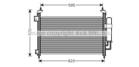 AVA HONDA Радіатор кондиціонера (конденсатор) з осушувачем Civic VIII 1.4/2.2CDTi 05- AVA COOLING HD5213D