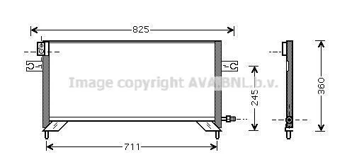 AVA NISSAN Радіатор кондиціонера (конденсатор) PICK UP 2.4, 2.5 98- AVA COOLING DN5204 (фото 1)