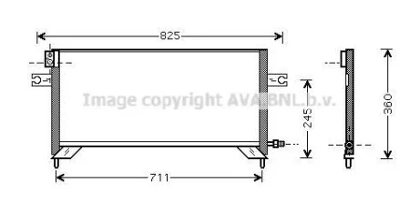 AVA NISSAN Радіатор кондиціонера (конденсатор) PICK UP 2.4, 2.5 98- AVA COOLING DN5204