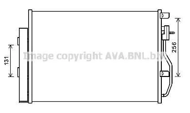 AVA CHEVROLET Радіатор кондиціонера (конденсатор) з осушувачем Aveo, Tracker 11-, Opel Mokka AVA COOLING CTA5048D