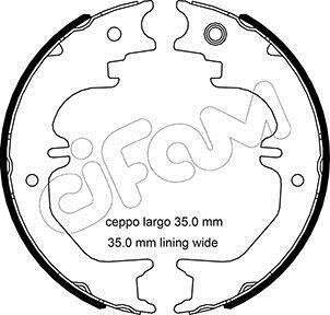 TOYOTA Комплект барабанних колодок LAND CRUISER 100 (_J1_) 4.7 (UZJ100) 02-07, LEXUS LX (UZJ100) 470 (UZJ100) 98-08 CIFAM 153524