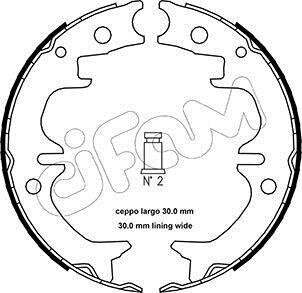 TOYOTA Комплект барабанних колодок AURION (_V4_) 3.5 (GSV40) 06-11, LEXUS ES (_V4_) 240 (ACV40_) 09-12 CIFAM 153442