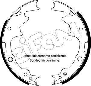 JEEP Комплект барабанних колодок WRANGLER II (TJ) 4.0 98-07 CIFAM 153357
