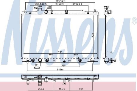 HONDA Радіатор системи охолодження двигуна CR-V III 2.4 06- NISSENS 681407