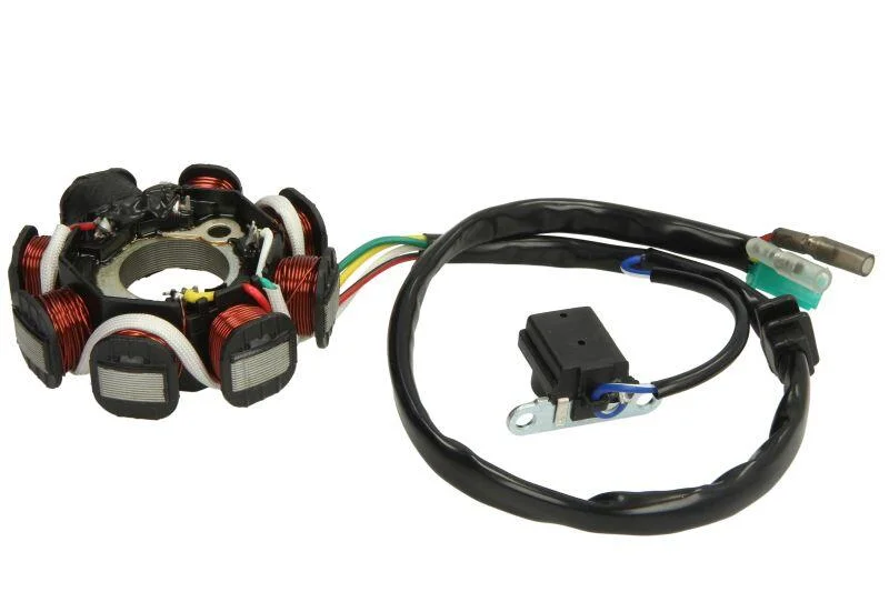 Статор генератора GY6-125 GY6-150 GY6-125 GY6-150 ((EN) No of coils: 8, (EN) with pulser) CHIŃSKI SKUTER/MOPED/MOTOROWER/ATV 4T INPARTS IP000501 (фото 1)