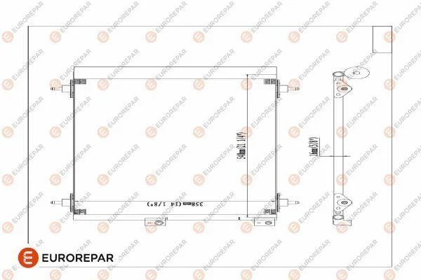 Радіатор кондиціонера Berlingo/Partner 1.6HDI 05- EUROREPAR E163366 (фото 1)