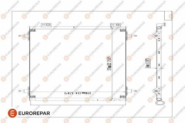 Радіатор кондиціонер Berlingo/Partner 1.6HDI 08- EUROREPAR 1618100480 (фото 1)