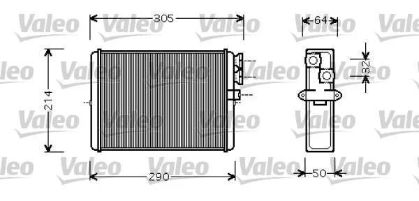 Радіатор обігрівача VOLVO S60/XC70/V70/S80 (Valeo) VALEO 812328 (фото 1)