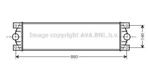 AVA RENAULT Інтеркулер MASTER II 1.9, 2.2, 2.5 00-, OPEL, NISSAN AVA COOLING RTA4359 (фото 1)