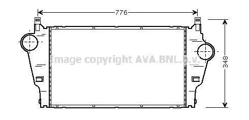 AVA RENAULT Інтеркулер LAGUNA II 1.9 01-, VEL SATIS 2.0 02- AVA COOLING RTA4295 (фото 1)