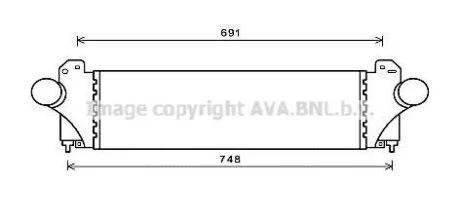 AVA IVECO Інтеркулер DAILY V 11-, DAILY VI 14- AVA COOLING IV4129