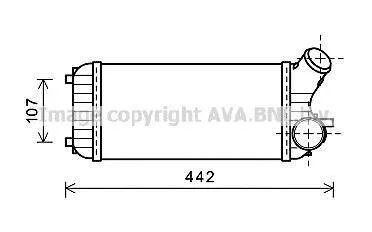 AVA FORD Інтеркулер C-Max II, Grand C-Max 1.6TDCi 10- AVA COOLING FD4472