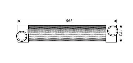 AVA BMW Інтеркулер 5 E60 520d, 530d 05- AVA COOLING BWA4346