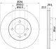 HELLA PRO HIGH CARBON VW диск гальмівний передн. Up, Load, Skoda Citigo, Seat 11- HELLA PAGID 8DD 355 129441 (фото 1)