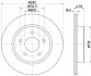 HELLA PRO NISSAN гальмівний диск задн. X-TRAIL 14-, RENAULT KOLEOS II HELLA PAGID 8DD 355 123061 (фото 1)