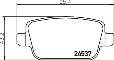 HELLA FORD гальмівні колодки дискові задн. (з пластинами) Mondeo 06- VOLVO S80 HELLA PAGID 8DB 355 025371