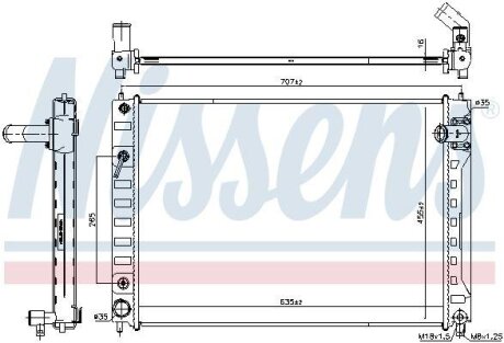 Радіатор охолоджування NISSENS 606542