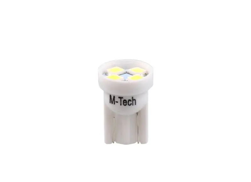 LED лампочка LED, 2шт, W5W, 24В, max. 0,33Вт, колір світла Білий, тип гнізда W2,1X9,5D, без дозволу використання на дорогах загального використання, для авто без CAN-Bus M-TECH LB917W (фото 1)