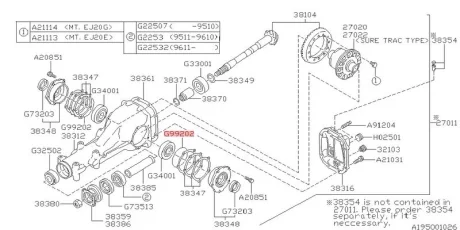 Кільце ущільн. SUBARU 806992020