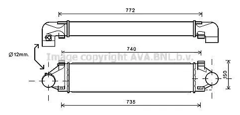 AVA VOLVO Інтеркулер S60 II, XC60 I AVA COOLING VOA4173 (фото 1)