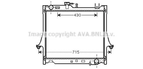 AVA ISUZU Радіатор системи охолодження двигуна D-MAX I 2.5 DiTD 02- AVA COOLING IS2025