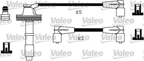 VOLVO дроти високого напруги (6шт.) 850, S70, V70 I VALEO 346327 (фото 1)