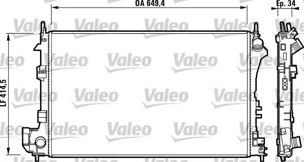 OPEL радіатор VECTRA C 2,2-3,2 VALEO 732877 (фото 1)