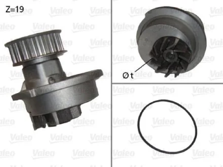 DAEWOO помпа води Lanos 1.3,1.5 SOHC VALEO 506647