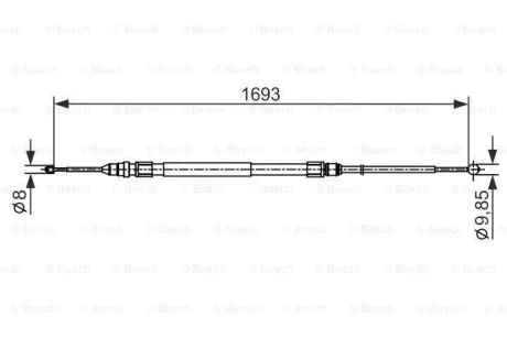 BMW Трос ручного гальма задній 3 Gran Turismo (F34) 318 d 13- BOSCH 1987482542