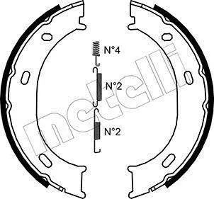 Комплект гальмівних колодок (барабанних) METELLI 530239K (фото 1)