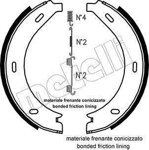 Комплект гальмівних колодок (барабанних) METELLI 530236K (фото 1)