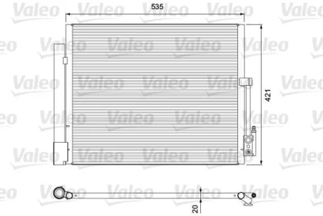 OPEL Радіатор кондиціонера (конденсатор) з осушувачем MERIVA B 1.3-1.7 10- VALEO 814382