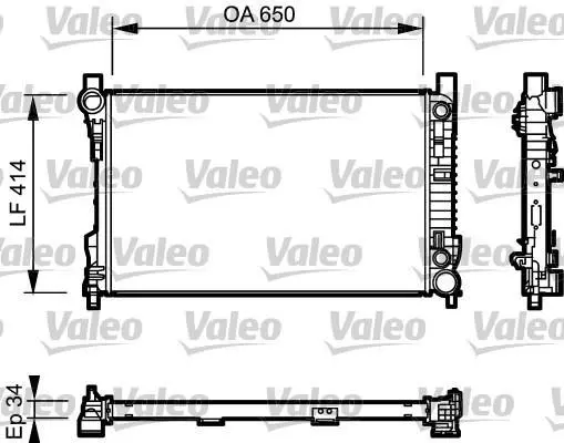 DB Радіатор охолодження W203 1.8/5.5 00- VALEO 732743 (фото 1)
