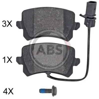 Гальмівні колодки зад. Audi RSQ3 2.5 13-18 (LUCAS/TRW) (з датчиками) A.B.S. 35132 (фото 1)