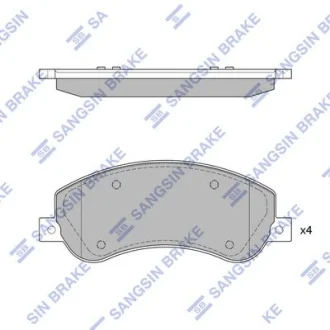Комплект гальмівних накладок, дискове гальмо Hi-Q (SANGSIN) SP1675A