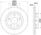 HELLA PRO HIGH CARBON AUDI Гальмівний диск A8 D2 95- HELLA PAGID 8DD 355 127431 (фото 1)