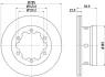 HELLA PRO HIGH CARBON DB диск гальмівний задн. (вентил.) Sprinter 95-06 VW LT 96- HELLA PAGID 8DD 355 127351 (фото 1)