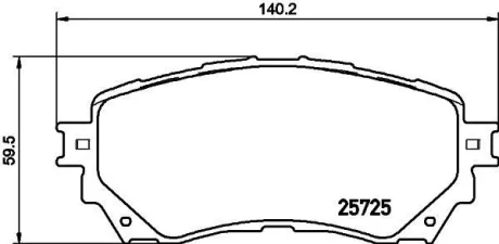 HELLA MAZDA гальмівні колодки передн. Mazda 6 12- HELLA PAGID 8DB 355 020901